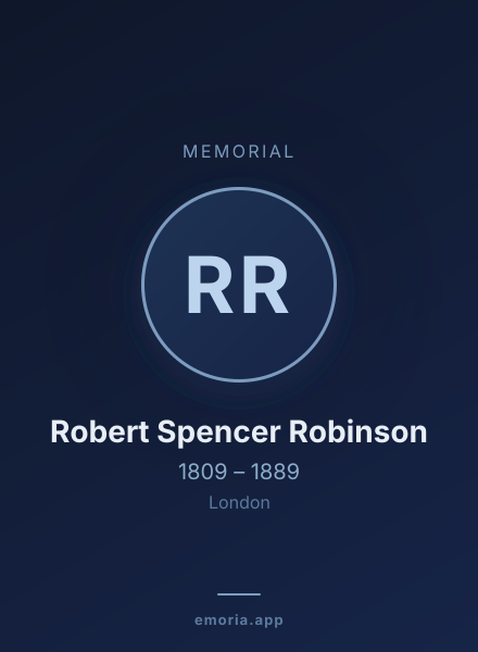 Memorial portrait of Robert Spencer Robinson