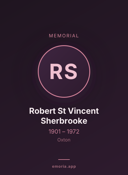 Memorial portrait of Robert St Vincent Sherbrooke