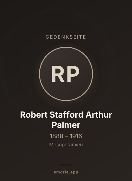 Gedenkportrait von Robert Stafford Arthur Palmer