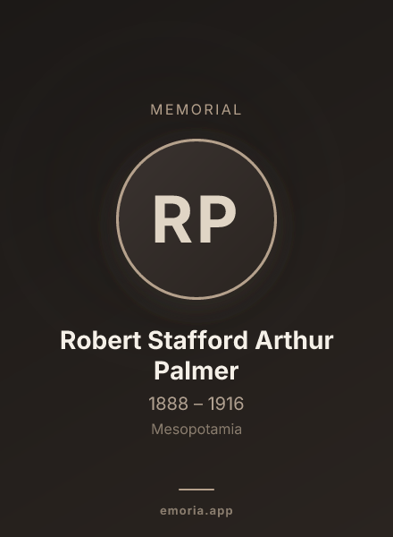 Memorial portrait of Robert Stafford Arthur Palmer