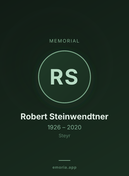 Memorial portrait of Robert Steinwendtner