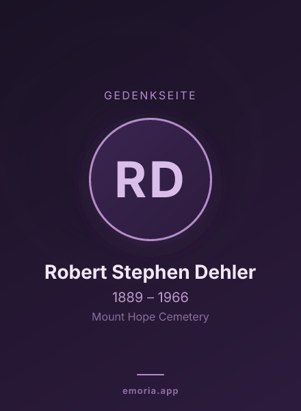 Gedenkportrait von Robert Stephen Dehler