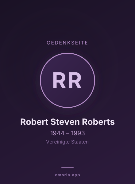 Gedenkportrait von Robert Steven Roberts