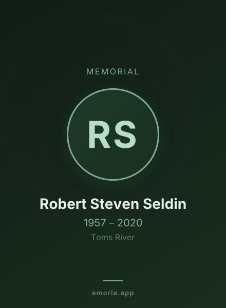 Memorial portrait of Robert Steven Seldin