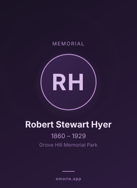 Memorial portrait of Robert Stewart Hyer