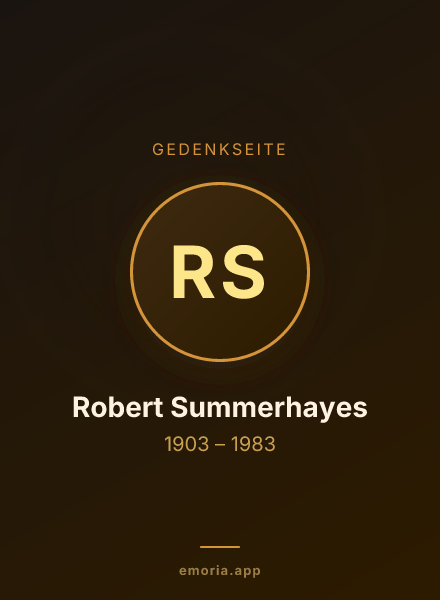 Gedenkportrait von Robert Summerhayes