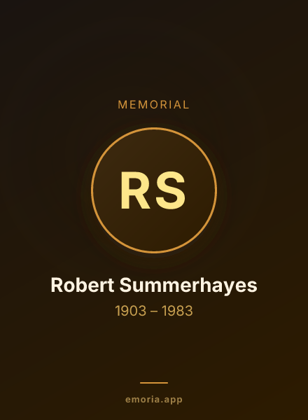Memorial portrait of Robert Summerhayes