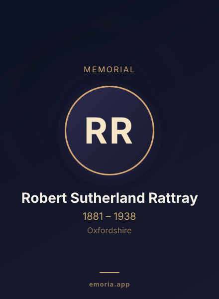 Memorial portrait of Robert Sutherland Rattray