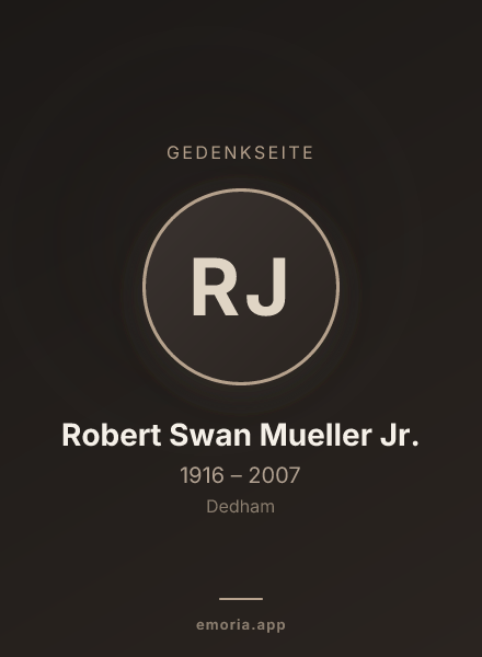 Gedenkportrait von Robert Swan Mueller Jr.