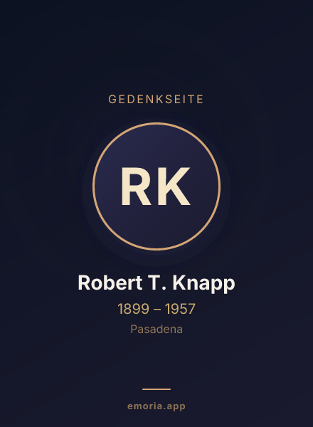 Gedenkportrait von Robert T. Knapp