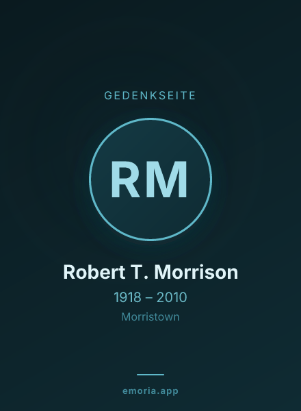 Gedenkportrait von Robert T. Morrison