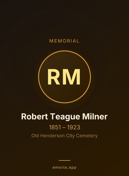 Memorial portrait of Robert Teague Milner