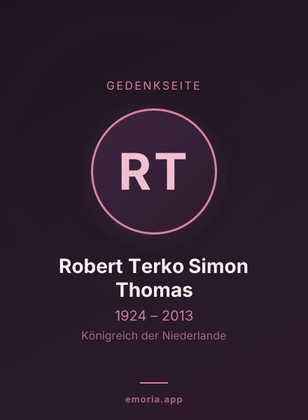 Gedenkportrait von Robert Terko Simon Thomas