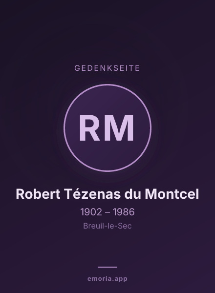 Gedenkportrait von Robert Tézenas du Montcel