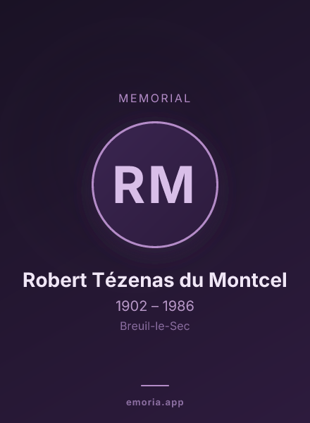 Memorial portrait of Robert Tézenas du Montcel