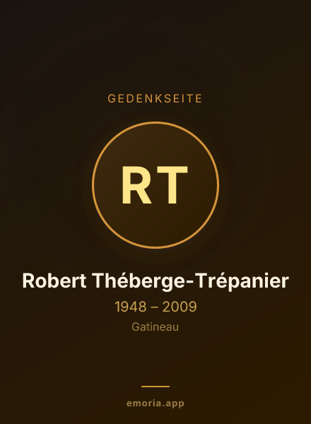 Gedenkportrait von Robert Théberge-Trépanier