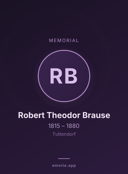 Memorial portrait of Robert Theodor Brause