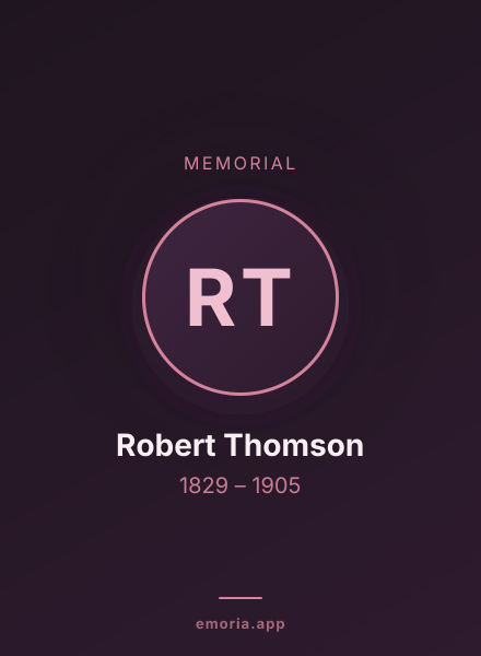 Memorial portrait of Robert Thomson