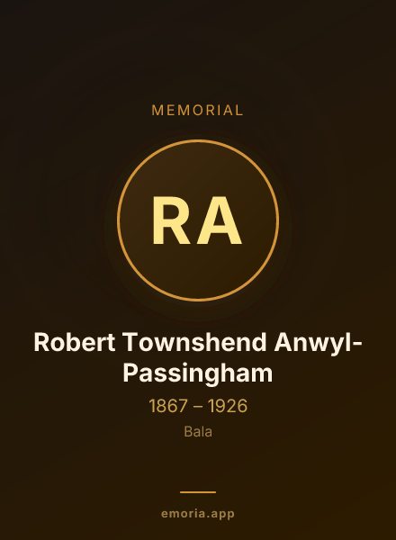 Memorial portrait of Robert Townshend Anwyl-Passingham