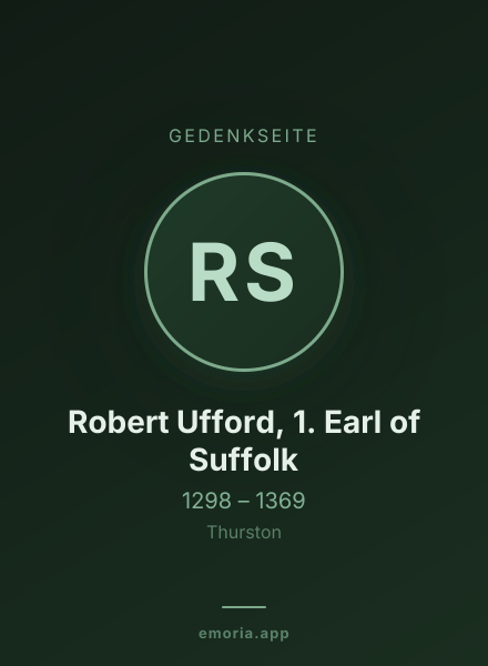 Gedenkportrait von Robert Ufford, 1. Earl of Suffolk