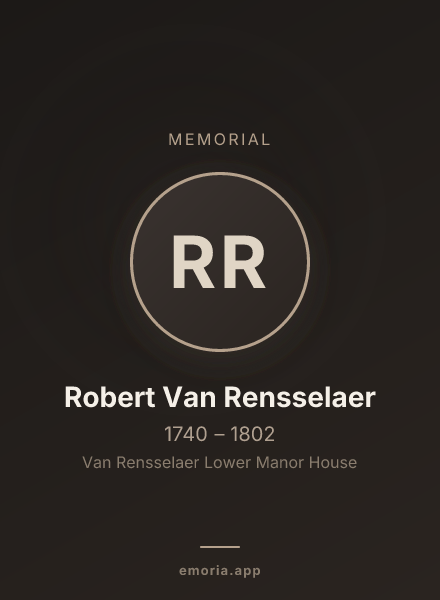 Memorial portrait of Robert Van Rensselaer