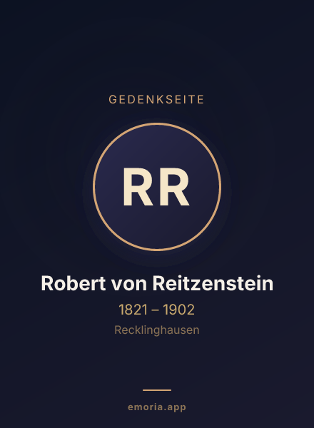 Gedenkportrait von Robert von Reitzenstein