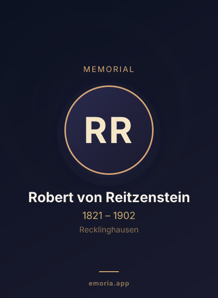 Memorial portrait of Robert von Reitzenstein