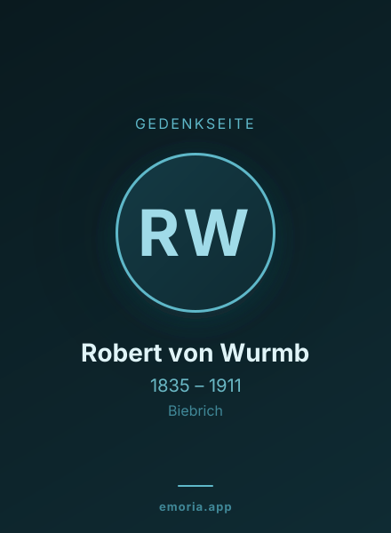 Gedenkportrait von Robert von Wurmb
