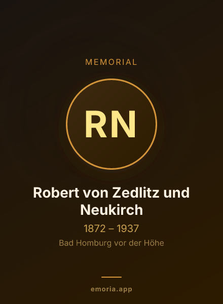 Memorial portrait of Robert von Zedlitz und Neukirch
