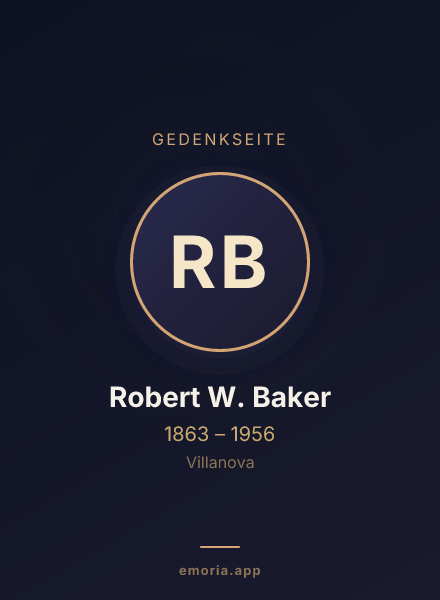 Gedenkportrait von Robert W. Baker