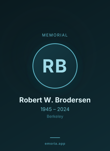 Memorial portrait of Robert W. Brodersen