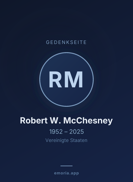 Gedenkportrait von Robert W. McChesney