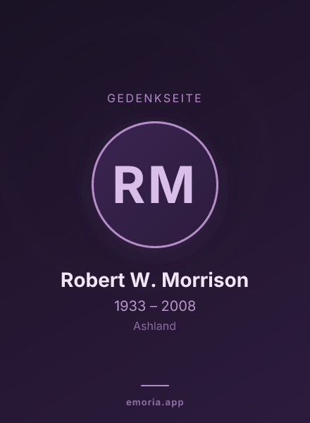 Gedenkportrait von Robert W. Morrison