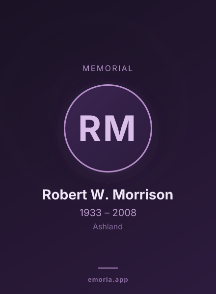 Memorial portrait of Robert W. Morrison