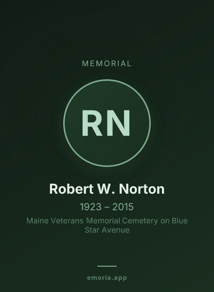 Memorial portrait of Robert W. Norton