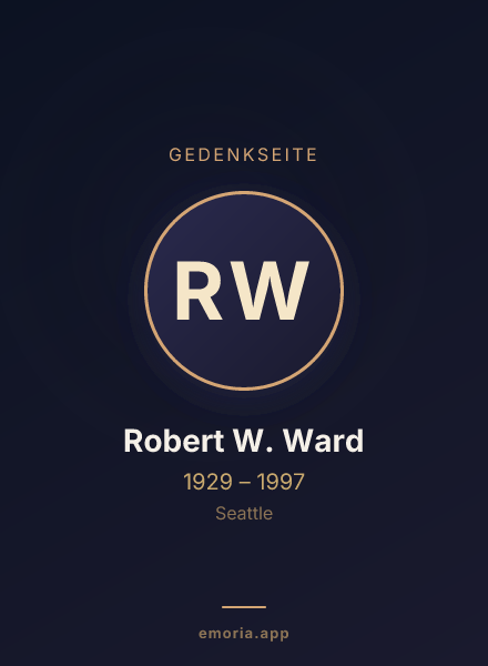 Gedenkportrait von Robert W. Ward