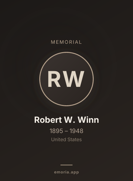 Memorial portrait of Robert W. Winn
