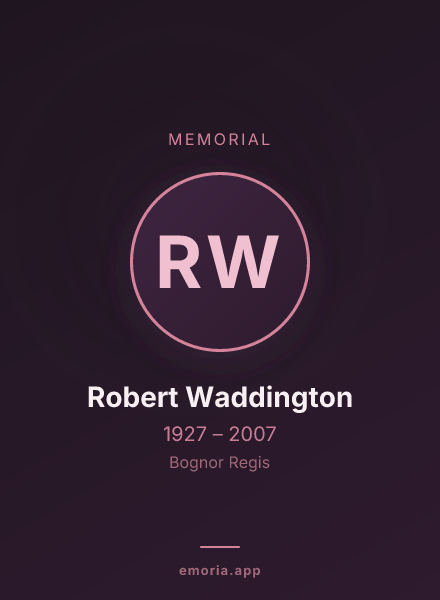 Memorial portrait of Robert Waddington