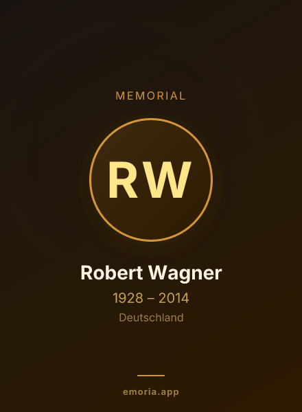 Memorial portrait of Robert Wagner