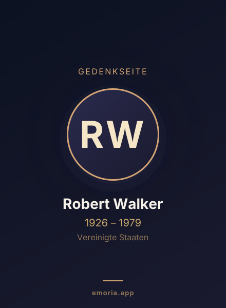 Gedenkportrait von Robert Walker