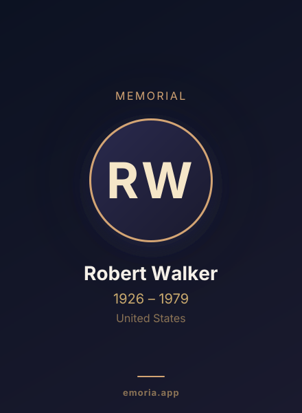Memorial portrait of Robert Walker