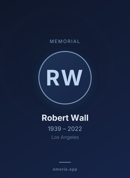Memorial portrait of Robert Wall