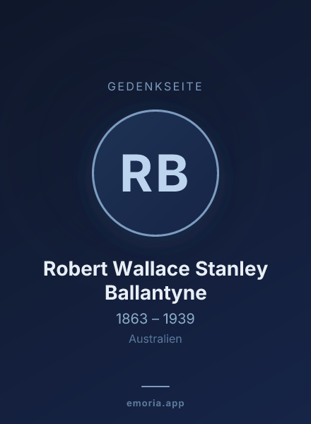 Gedenkportrait von Robert Wallace Stanley Ballantyne