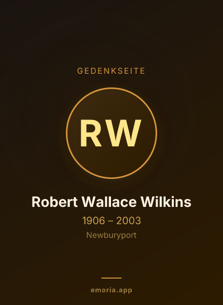 Gedenkportrait von Robert Wallace Wilkins