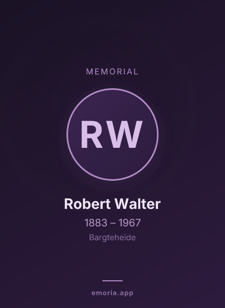 Memorial portrait of Robert Walter