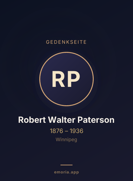 Gedenkportrait von Robert Walter Paterson