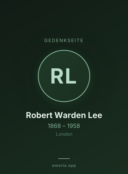 Gedenkportrait von Robert Warden Lee