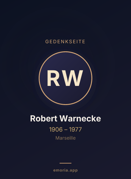 Gedenkportrait von Robert Warnecke