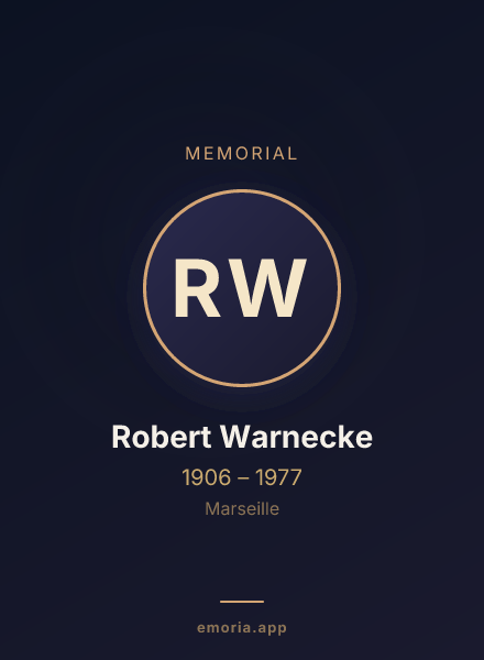 Memorial portrait of Robert Warnecke