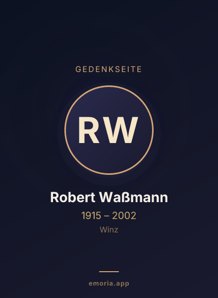 Gedenkportrait von Robert Waßmann